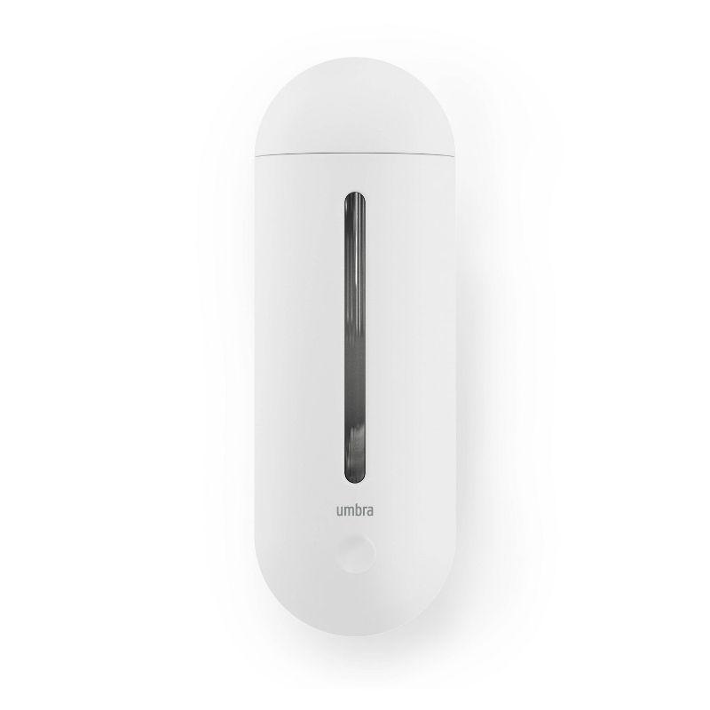 White Wall-Mounted Soft-Touch Soap Dispenser