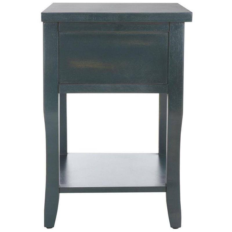 Coby Nightstand With Storage Drawer - AMH6616 - Dark Teal - Safavieh Couture