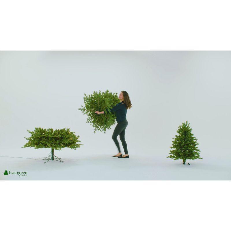 Polygroup Trading Ltd Home Heritage 7 Foot Pencil Slim Artificial Prelit Christmas Tinsel Tree, Black