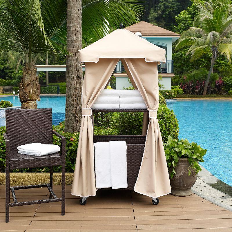 Palm Harbor Outdoor Wicker Towel Valet - Crosley