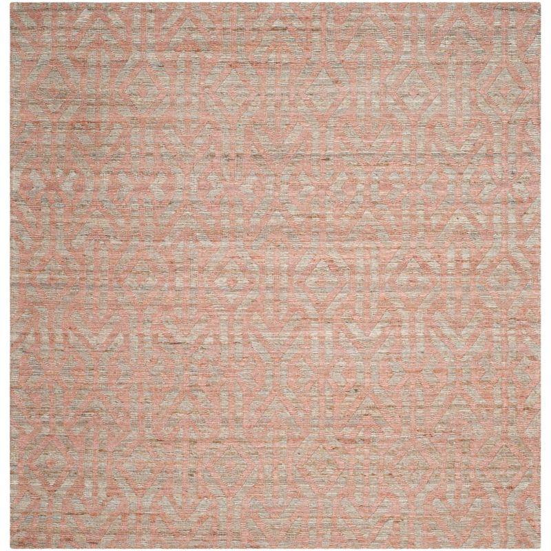 Cape Cod CAP414 Hand Woven Area Rug - Blue/Rust - 6'x6' - Safavieh.