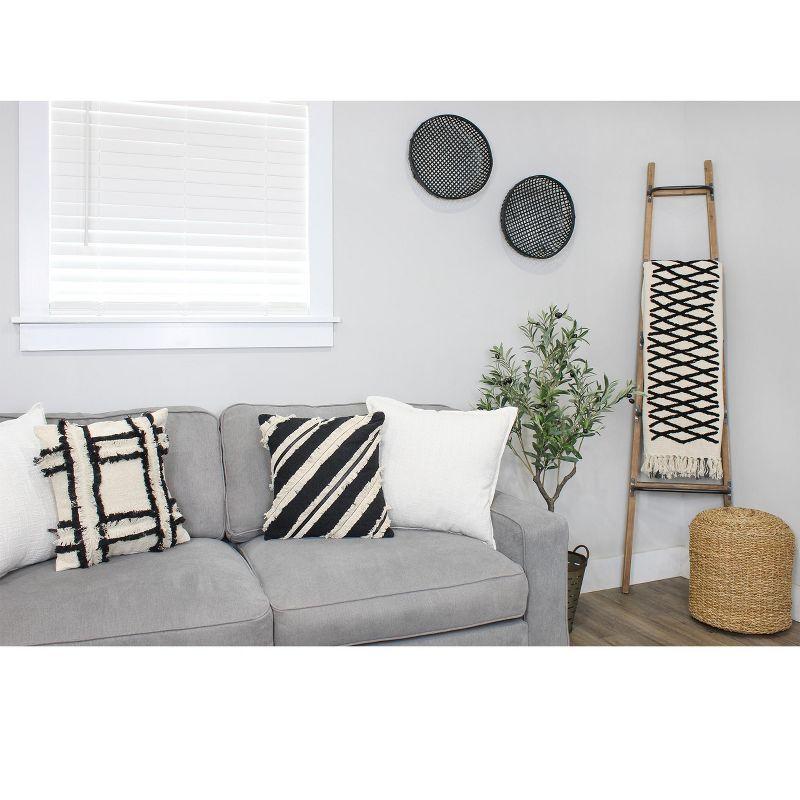 AuldHome Design Black Boho Wall Baskets 2pk; Wall Decor Baskets