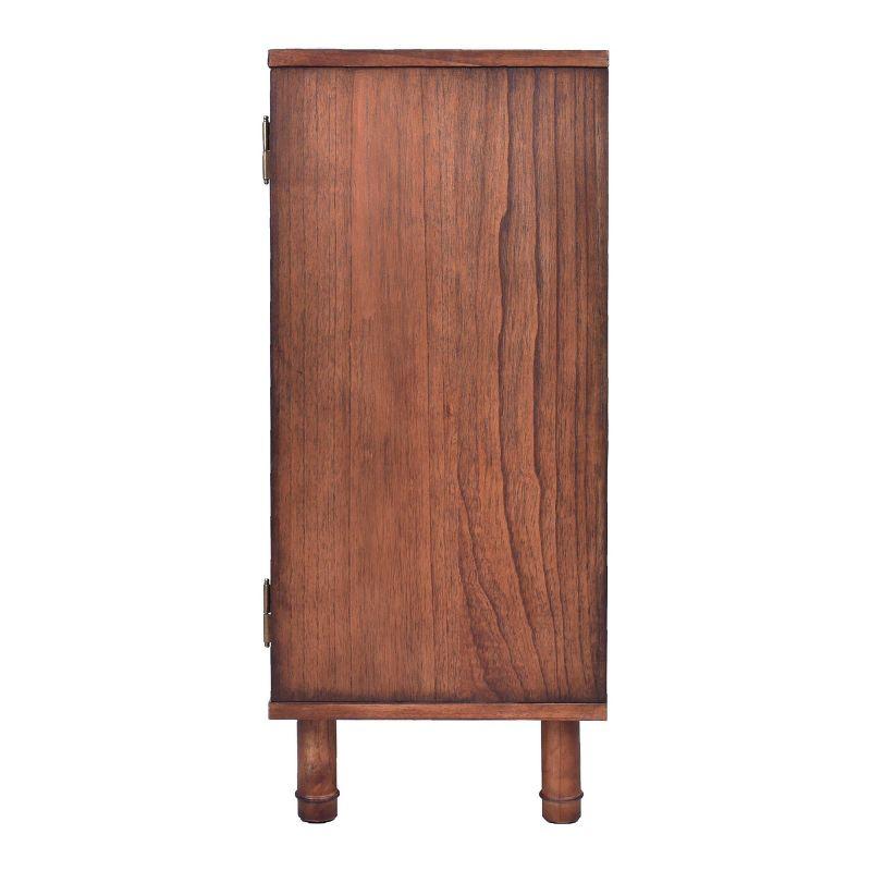 Hopper Studio Hopper Studio Delancey Solid Wood 2-Door Rattan Cabinet, Stylish Accent Piece