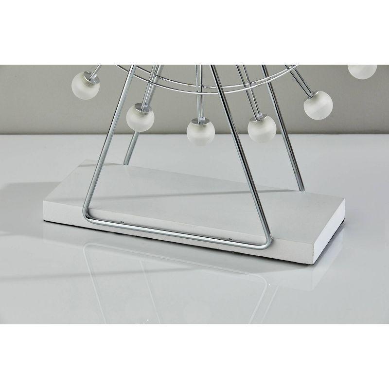 Large Coney Ferris Wheel Table Lamp: Acrylic Shades, No Assembly Includes LED Bulb - Adesso