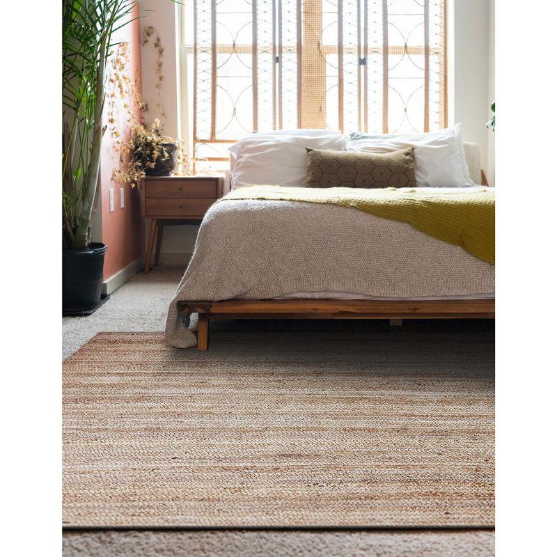 Unique Loom Braided Jute Collection Area Rug - Dhaka (10'  x 14' 1" Rectangle Natural)