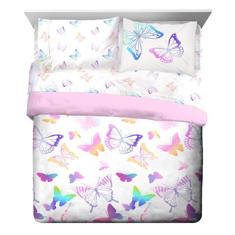 Saturday Park Ombre Butterflies 100% Organic Cotton Bed Set