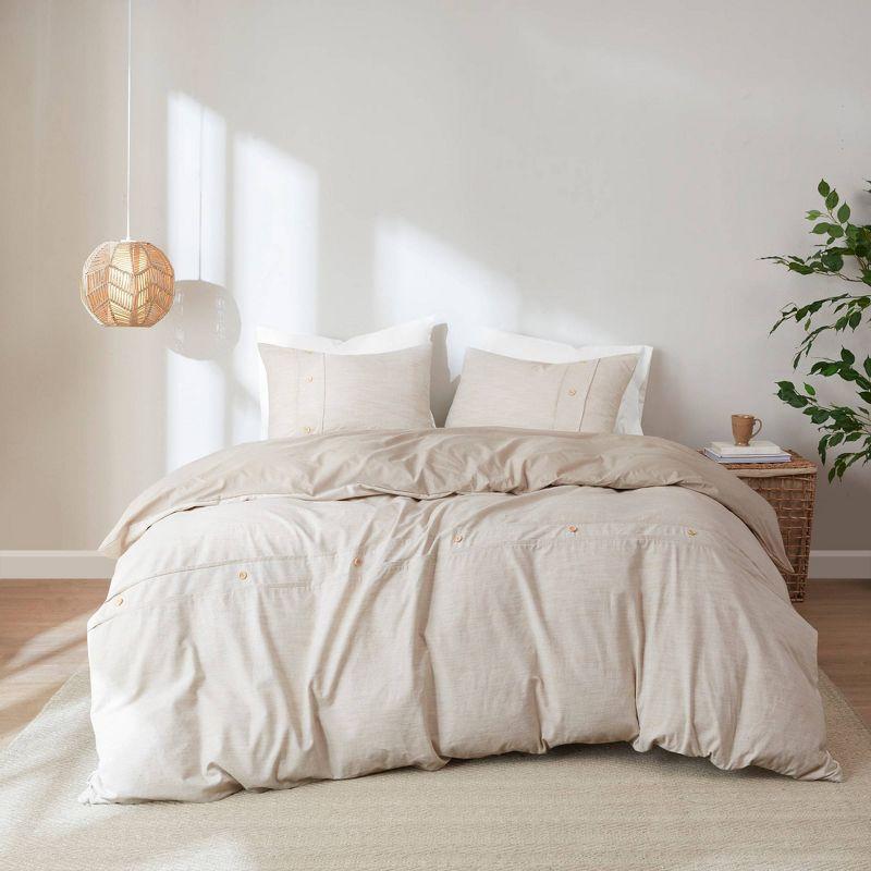 Dover Organic Cotton Oversized Duvet Cover Set (Set of 3)