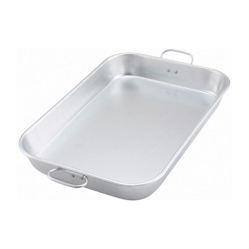 Silver Aluminum Rectangular Bake Pan with Handles, 17.75 x 11.5