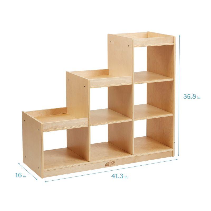 Natural Birch Wood 6-Cube Kids Storage Cabinet