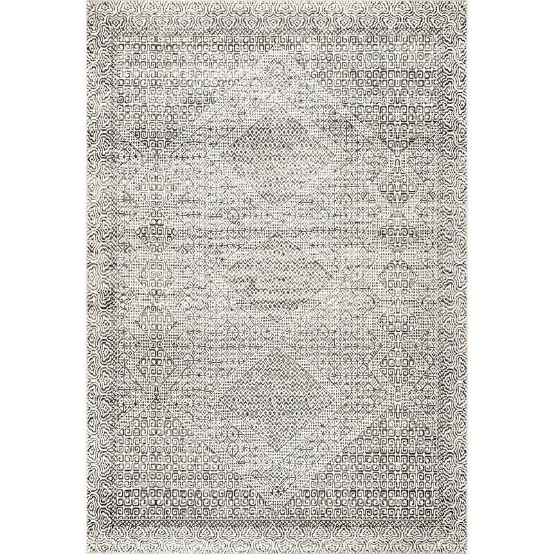 Nuloom Hart Abstract Pet Friendly Machine Washable Area Rug, 8' x 10', Grey