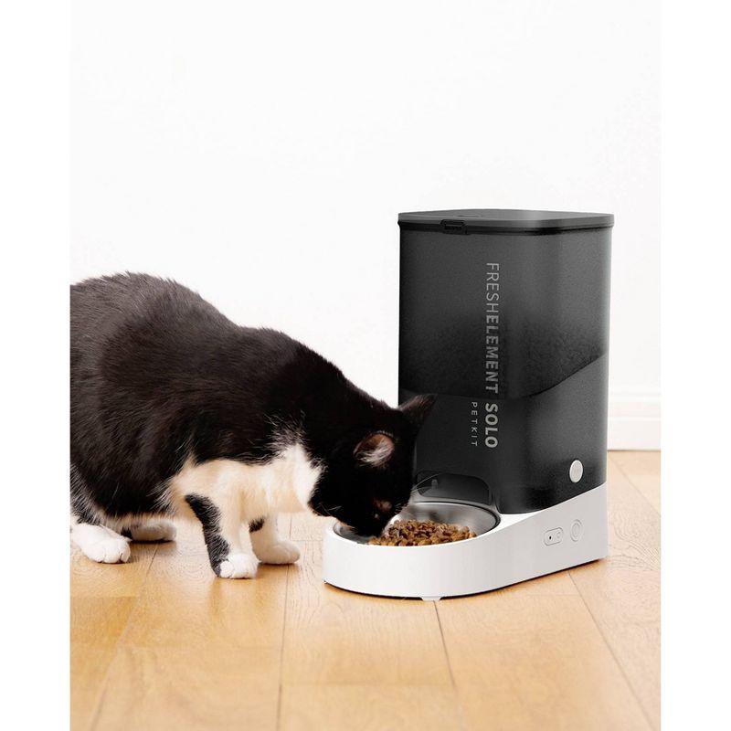 White Stainless Steel Wi-Fi Automatic Pet Feeder