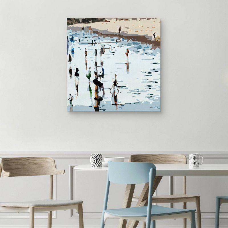 30" x 30" Self Reflection by Bethann Lawson Unframed Wall Canvas - Masterpiece Art Gallery: Modern Style, Vertical Ocean Scene