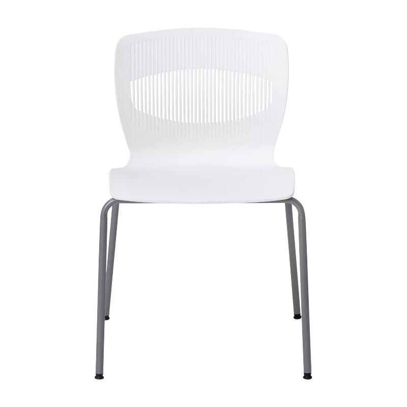 Hercules Series Commercial 770 LB. Capacity Plastic Stack Chair with Lumbar Support