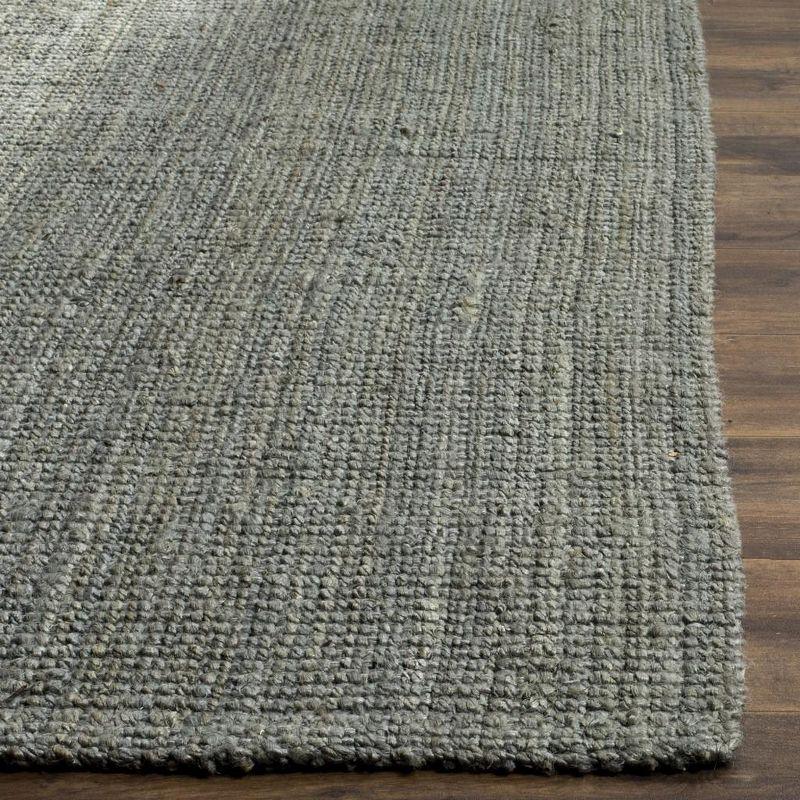 Grey Flat Woven Handmade Jute 8' x 10' Area Rug