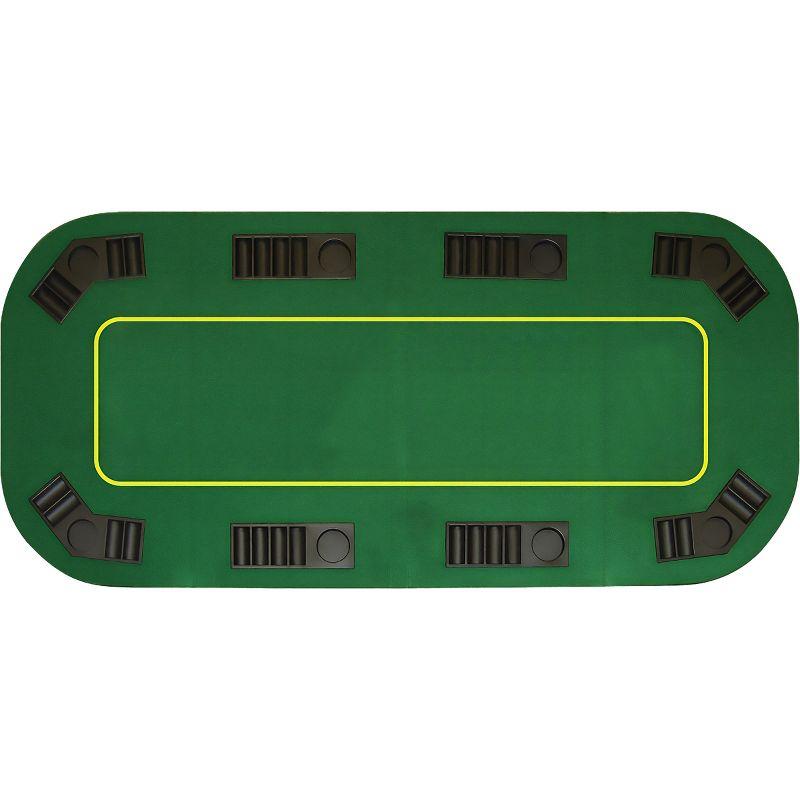 Trademark Poker Oval Texas Hold'em Poker Table Topper for 8 Players - Green