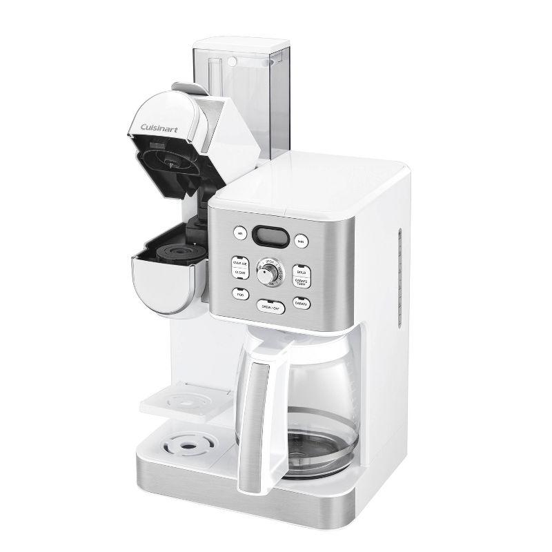 Cuisinart Coffee Center 2-IN-1 Coffee Maker and Single-Serve Brewer - White - SS-16W: Drip & Single Serve, 12 Cup, Programmable