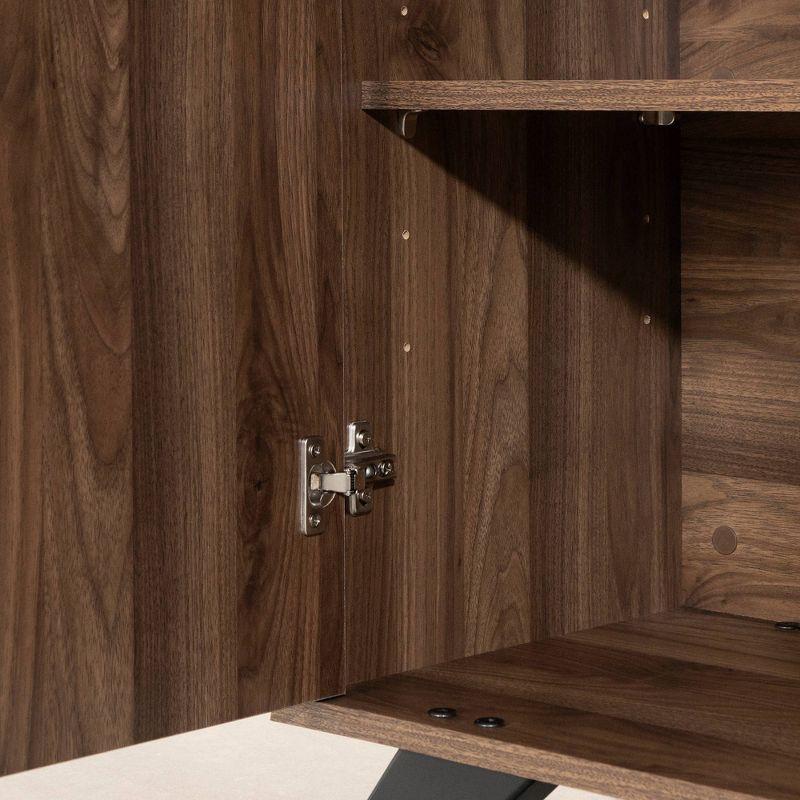 Flam Storage Unit Natural Walnut - South Shore: Scandinavian Buffet, Kitchen Armoire