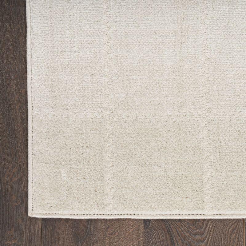 Nourison Serenity Home Contemporary Indoor Area Rug Ivory Cream 7'10" x 9'10"