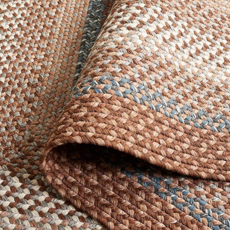 Braided BRD313 Hand Woven Accent Rug - Brown/Multi - 3'x5' Oval - Safavieh.
