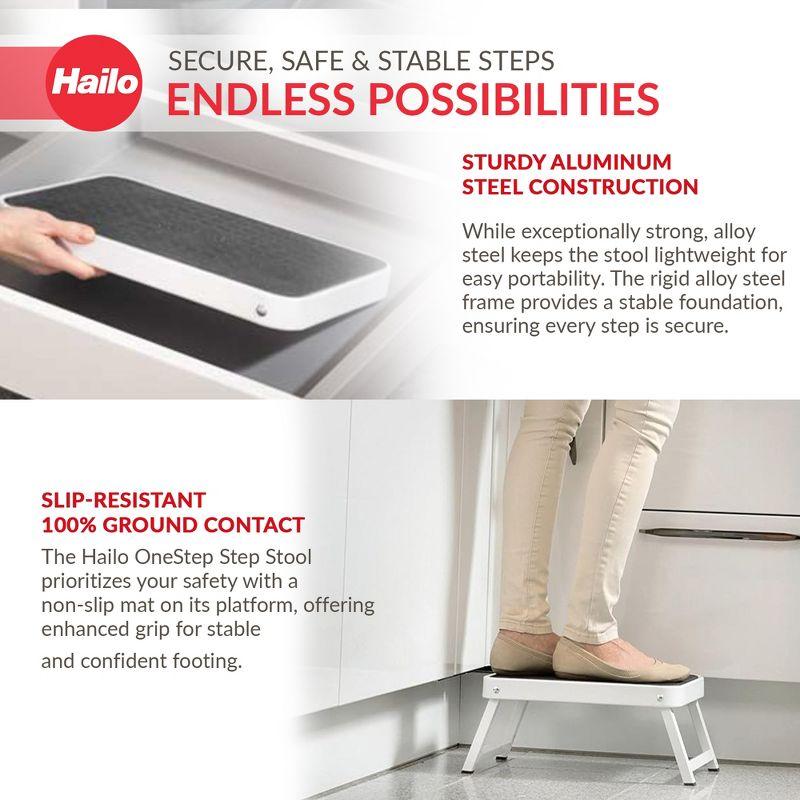 Hailo USA Inc. Hailo Onestep Steel Step Stool with 330 lb. Load Capacity