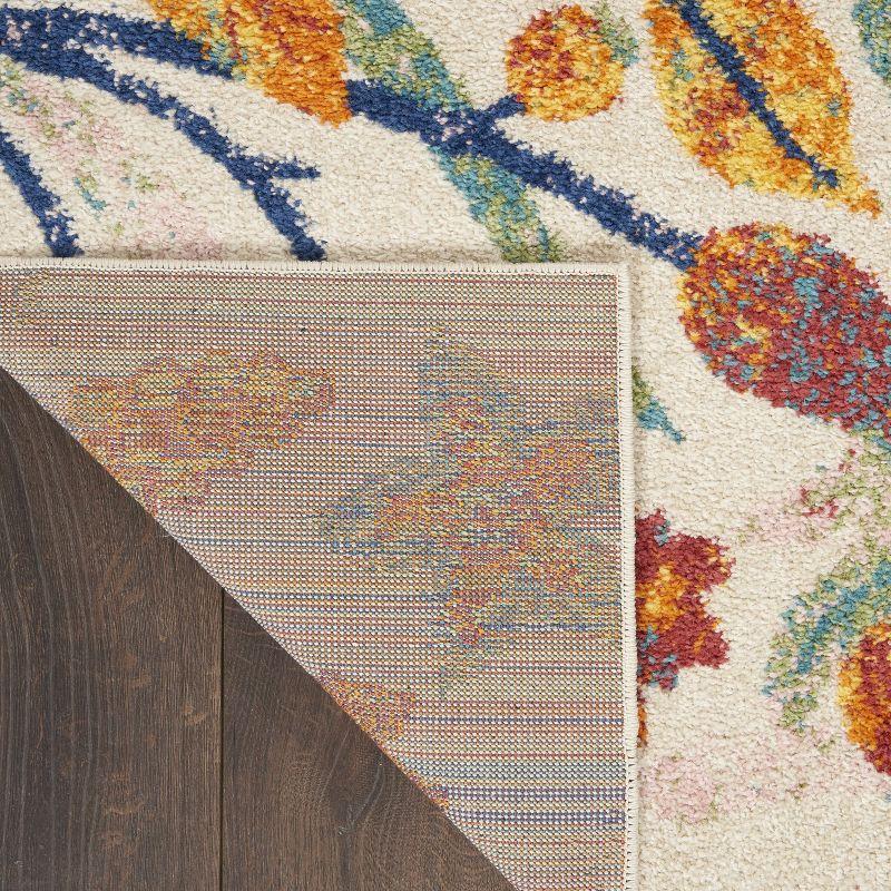 Nourison Allur Botanical Indoor Area Rug Ivory Multicolor 7'10" x 9'10"