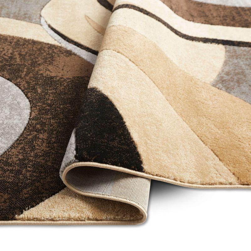 Home Dynamix Slade Contemporary Abstract Area Rug, Brown/Grey, 7'10"x10'6"
