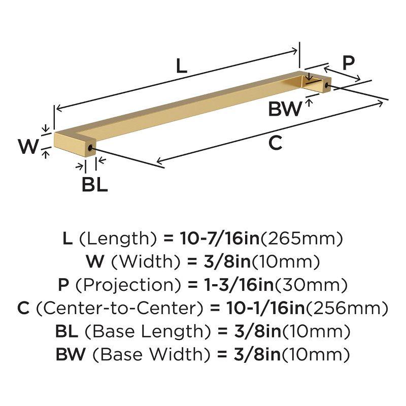 Monument 10-1/16 in (256 mm) Center-to-Center Cabinet Pull