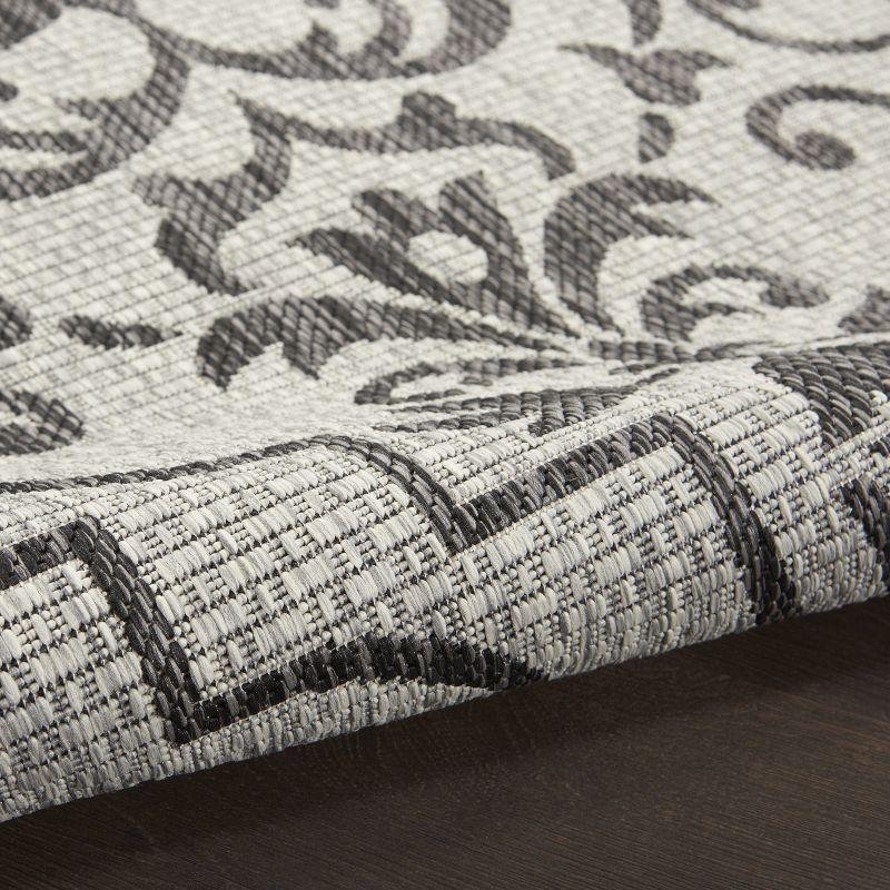 Nourison Garden Party GRD04 Indoor/outdoor Area Rug - Ivory/Charcoal 7' x 10'
