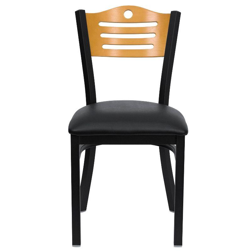 Slat Back Metal Restaurant Chair