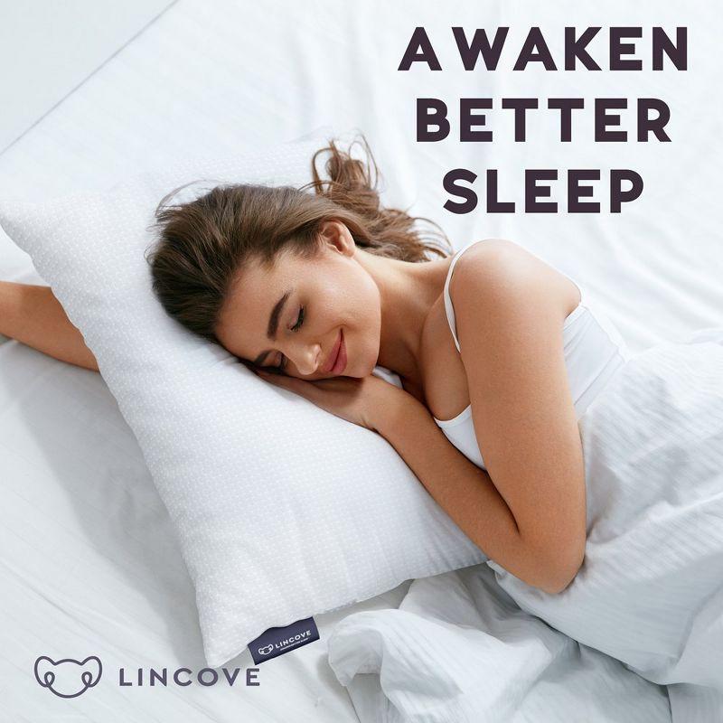 Lincove® Lincove Rayon From Bamboo Pillow - Hotel Quality, Soft for Stomach Sleepers, 1 Pack