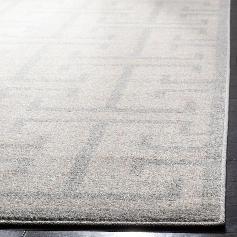 Modern Gray 4' x 6' Easy-Care Synthetic Area Rug