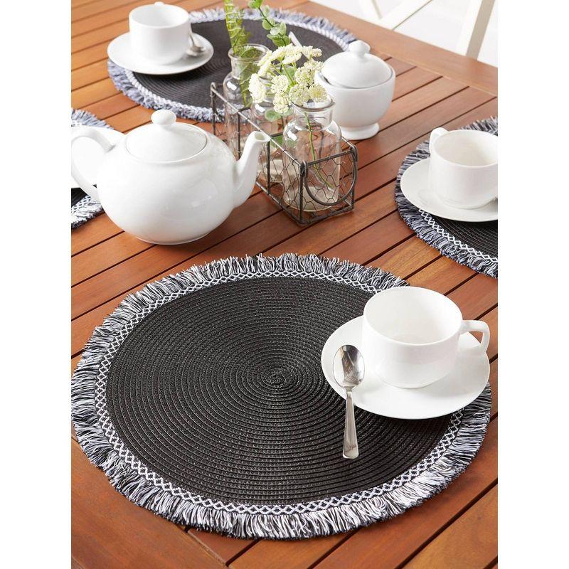 Round Fringed Placemat Set of 6