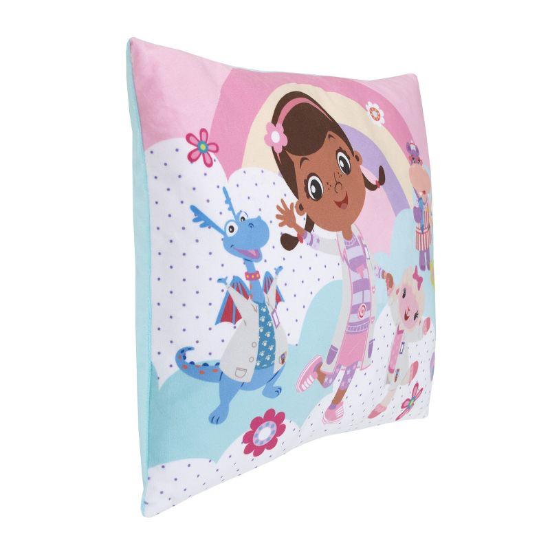 Disney NoJo Disney Doc McStuffins Cuddle Team Rainbows and Clouds Super Soft Toddler Pillow