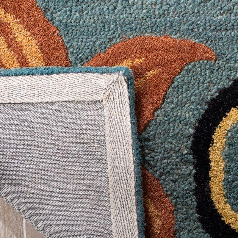 Blossom BLM679 Hand Hooked Area Rug - Blue/Multi - 4'x6' - Safavieh..
