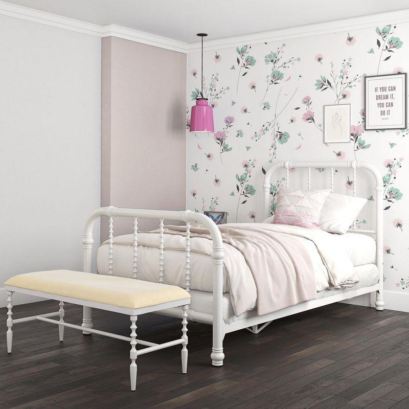 DHP Jenny Lind Metal Bed, White, Twin