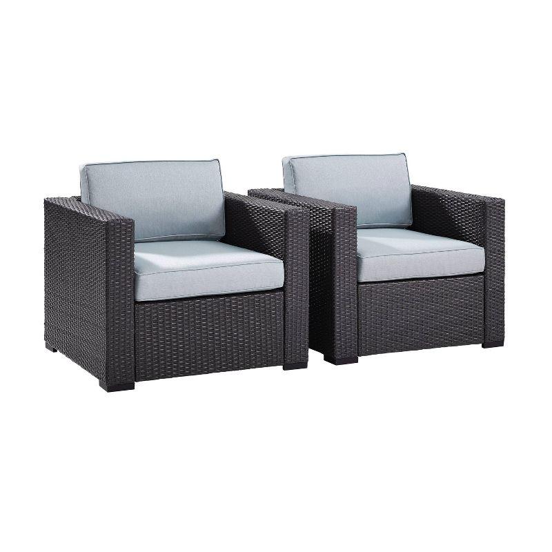 Biscayne 2pk Outdoor Wicker Chairs - Mist - Crosley