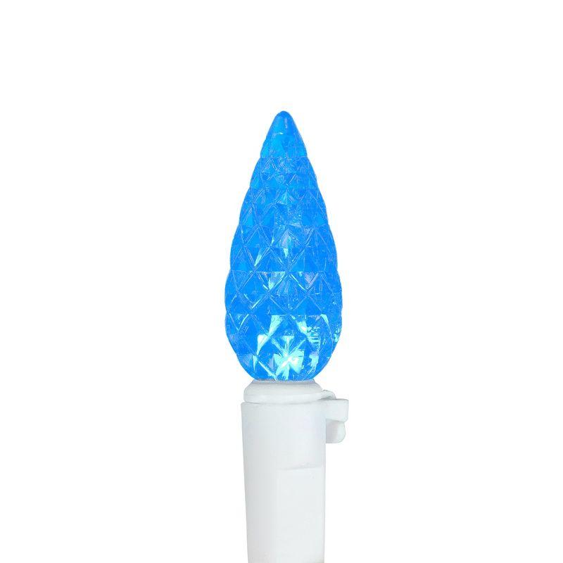 Northlight 70ct Multi-Color Faceted LED C6 Christmas Light Set - 24.25ft White Wire