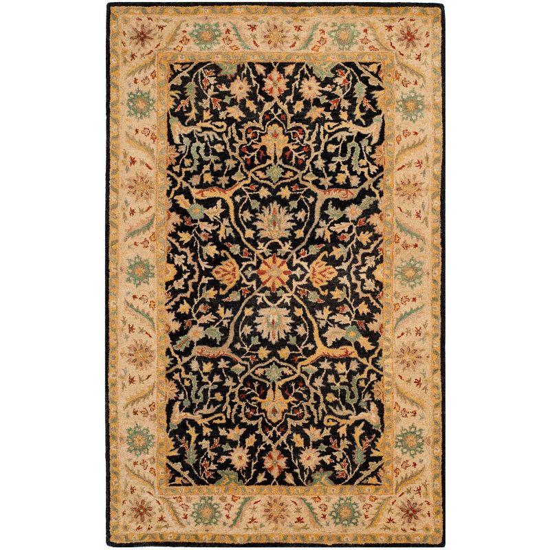 Antiquity AT14 Hand Tufted Indoor Area Rug - Black - 6'x9' - Safavieh