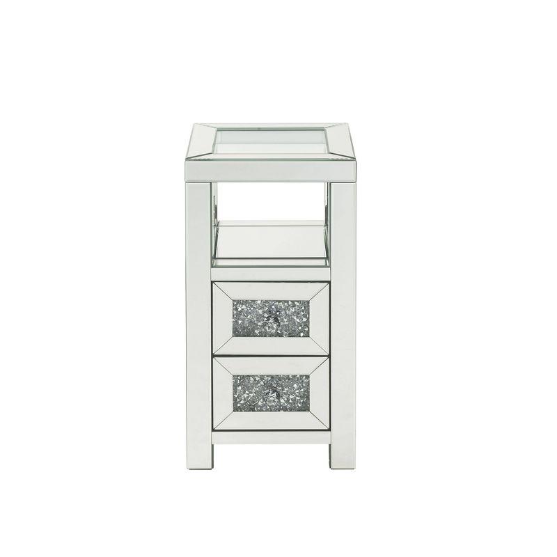 12" Noralie Accent Table Mirrored/Faux Diamonds - Acme Furniture