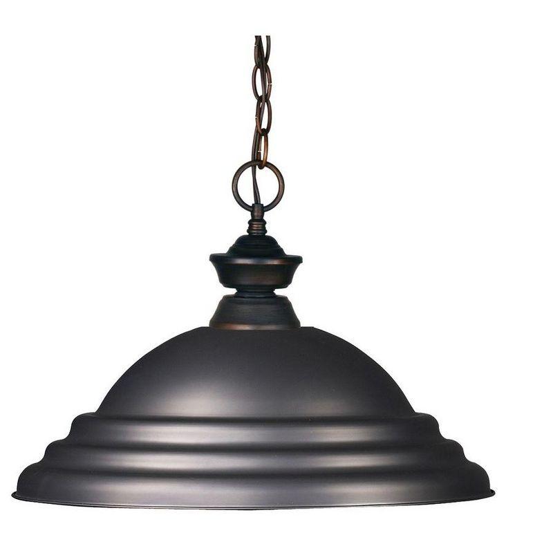 Olde Bronze 16" Glass Bowl Pendant Light