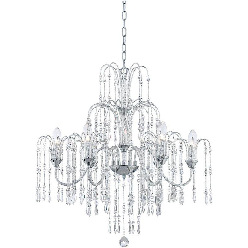 Vienna Full Spectrum Chrome Crystal Rain 6-Light Chandelier