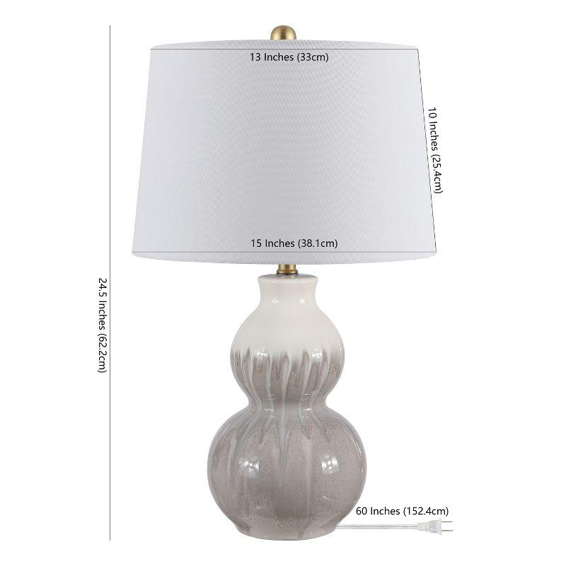 Kenzo Ceramic Table Lamp - Ivory/Grey - Safavieh.