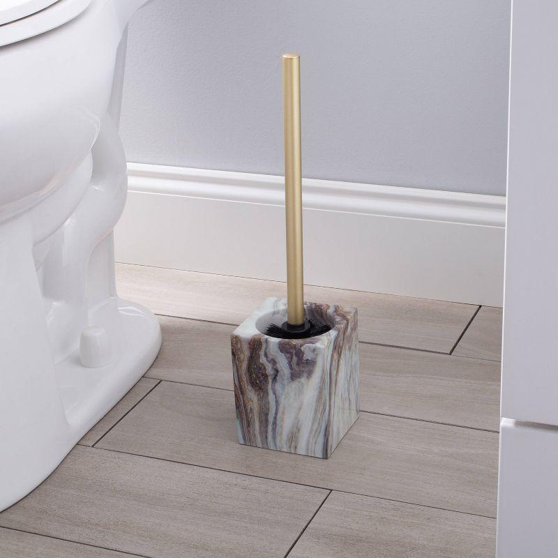 Agate Square Bowl Brush - Elle Décor: Polypropylene Toilet Brush & Holder Set, Cleaning Accessory