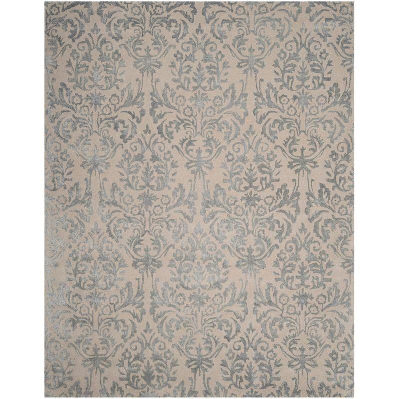 Bella BEL156 Hand Tufted Area Rug - Ivory/Silver - 8'x10' - Safavieh.