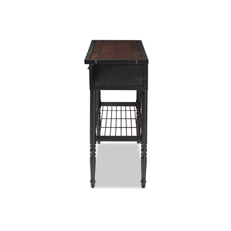 2 Drawer Jana Dining Room Server Brown - Baxton Studio: Transitional Buffet, Metal & Walnut Finish, 36in High