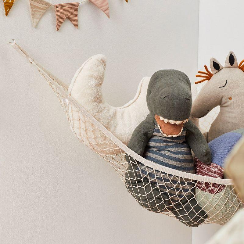 3 Sprouts 3 Sprouts - Toy Hammock for Stuffed Toys with Hooks - Beige