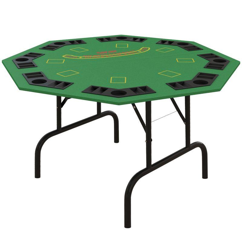 Soozier 47.25'' 8 - Player Foldable Poker Table