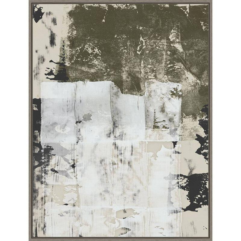 23" x 30" Reflections in Sage I by Isabelle Z Framed Canvas Wall Art Print - Amanti Art: Modern Decor, Abstract Lithograph