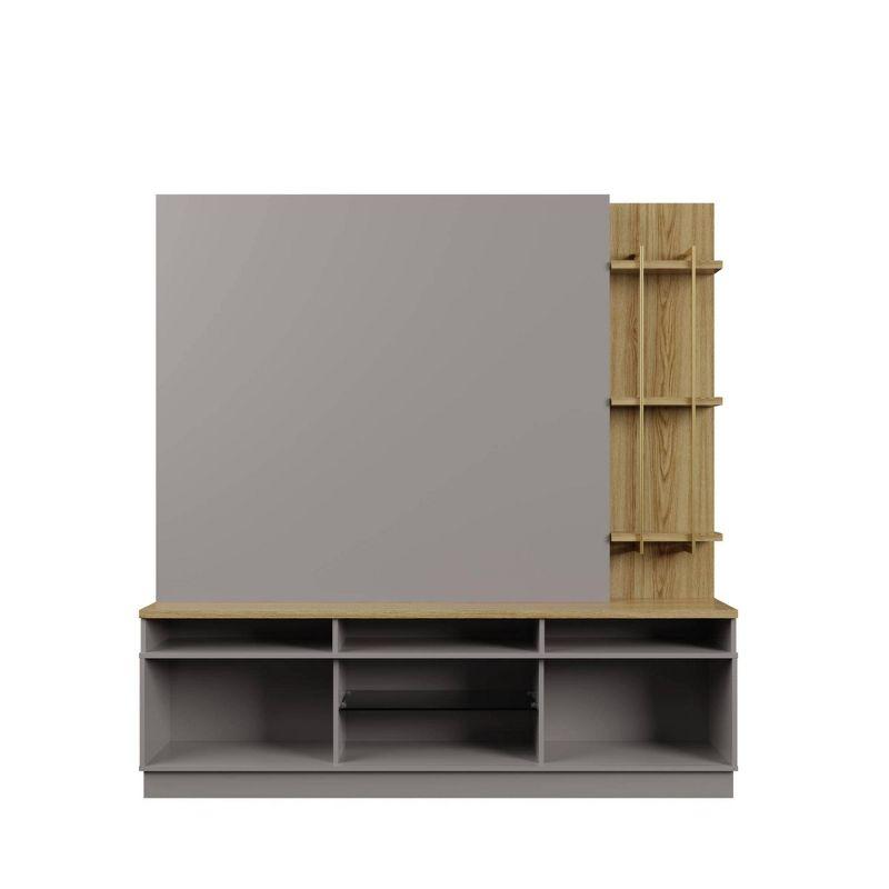 71.49" Pomander Freestanding Entertainment Center TV Stand for TVs up to 50" Gray - Manhattan Comfort
