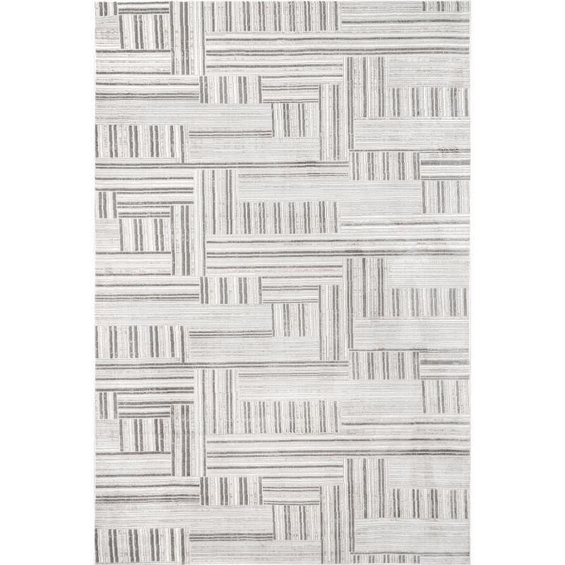 Nuloom Violet Modern Abstract Linework Area Rug